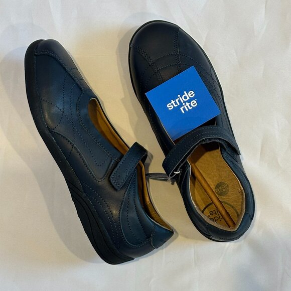 Stride Right Mary Jane's Big Kids 5.5W NEW in Box - Navy - Picture 1 of 7